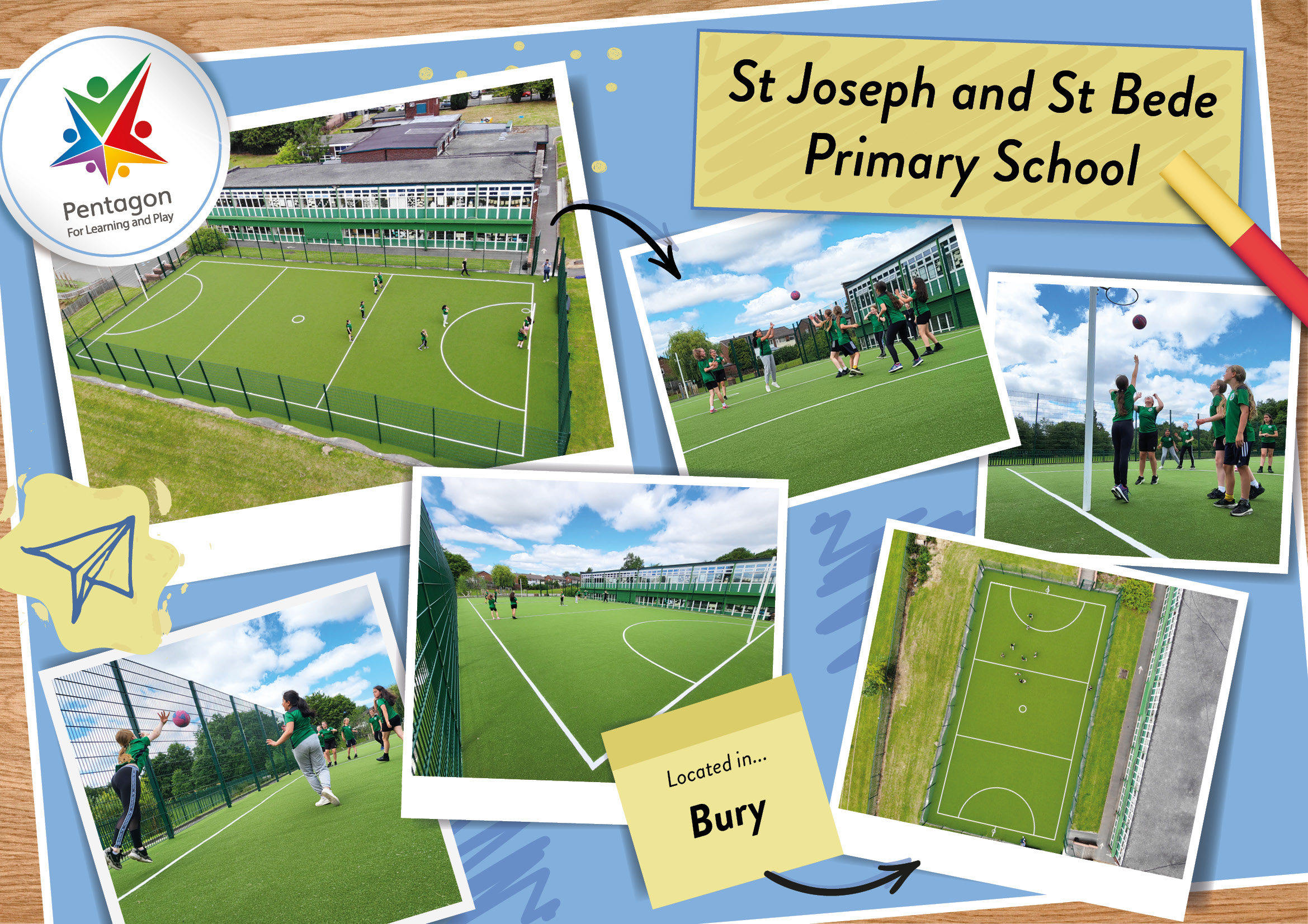 Making a Muga for St Joseph and St Bede's! Pentagon Play